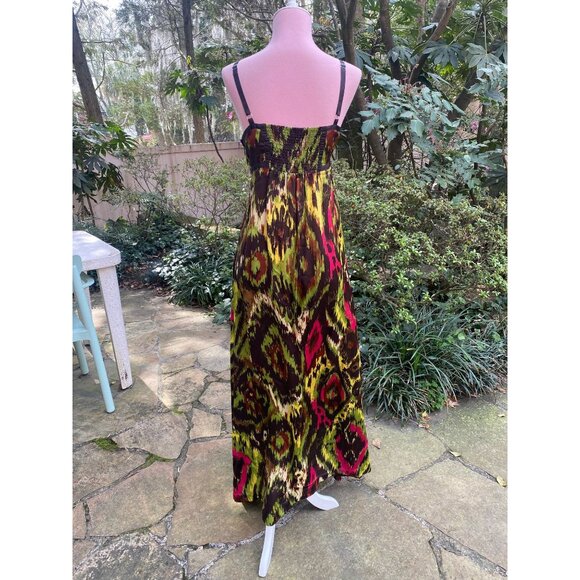 Silk Maxi Dress, Silk Dress, Festival Dress, Boho Maxi Dress L - Picture 8 of 8